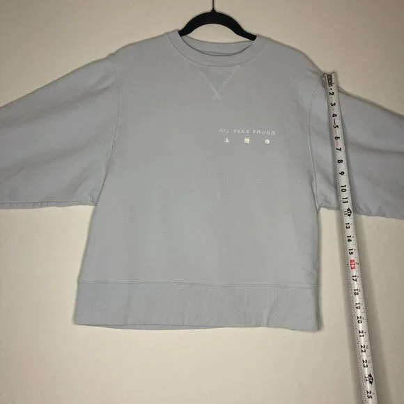 AYR All Year Round The Sweatshirt Crewneck Light Blue Small Classic 100% Cotton - Picture 9 of 12